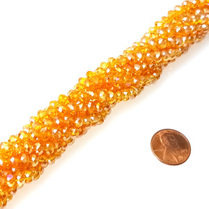 1 Strand of Sun Burst AB 6x4mm Glass Crystal Rondelles 1 Strand of Sun Burst AB 6x4mm Glass Crystal Rondelles