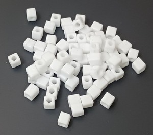 Miyuki 4mm Square Beads - Solid White Miyuki 4mm Square Beads - Solid White