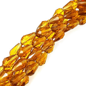 11x7mm Glass Crystal Teardrops - Gold 11x7mm Glass Crystal Teardrops - Gold