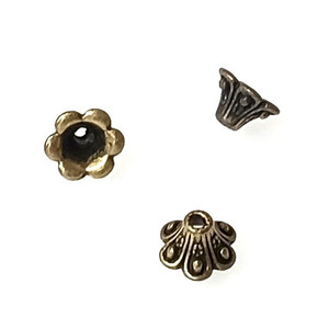 25 Antique Bronze 6x9mm 6-Point Bead Caps 25 Antique Bronze 6x9mm 6-Point Bead Caps