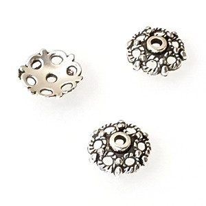 50 Antique Silver-Plated 3x11.5mm 6-Loop Bead Caps 50 Antique Silver-Plated 3x11.5mm 6-Loop Bead Caps