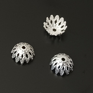 50 Silver-Plated 4x8mm Bead Caps - Filigree 50 Silver-Plated 4x8mm Bead Caps - Filigree
