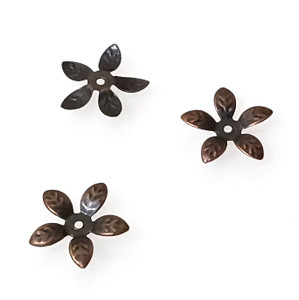Antique Copper 4x14mm 5-Leaf Bead Caps Antique Copper 4x14mm 5-Leaf Bead Caps