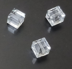 Swarovski Brand 6mm Cubes - Crystal