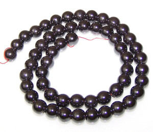 8mm Round Non-Magnetic Hematite Beads