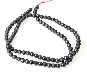 50 - 4mm Round Magnetic Hematite Beads