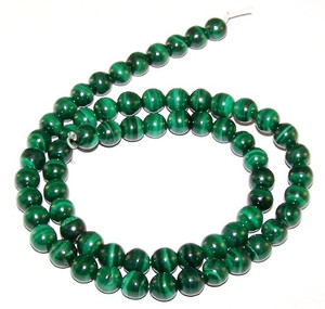 6mm Round Semiprecious Gemstone Beads - Malachite 6mm Round Semiprecious Gemstone Beads - Malachite
