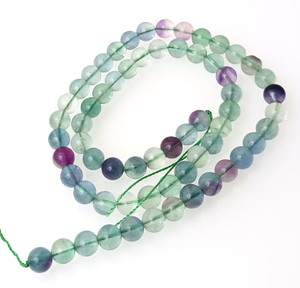 6mm Round Semiprecious Gemstone Beads - Fluorite 6mm Round Semiprecious Gemstone Beads - Fluorite