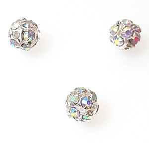 Crystal AB 8mm SP Rhinestone Round Beads Crystal AB 8mm SP Rhinestone Round Beads
