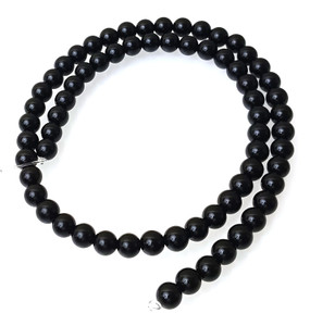 6mm Round Semiprecious Gemstone Beads - Black Onyx 6mm Round Semiprecious Gemstone Beads - Black Onyx