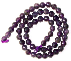 6mm Round Semiprecious Gemstone Beads - Amethyst 6mm Round Semiprecious Gemstone Beads - Amethyst