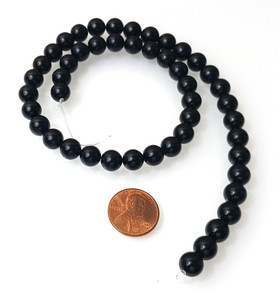 8mm Round Semiprecious Gemstone Beads - Black Onyx 8mm Round Semiprecious Gemstone Beads - Black Onyx