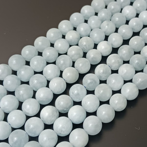 8mm Round Semiprecious Gemstone Beads - Aquamarine 8mm Round Semiprecious Gemstone Beads - Aquamarine