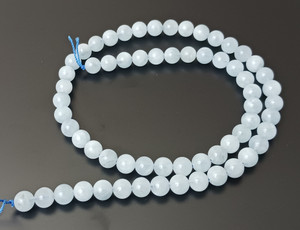 6mm Round Semiprecious Gemstone Beads - Aquamarine 6mm Round Semiprecious Gemstone Beads - Aquamarine