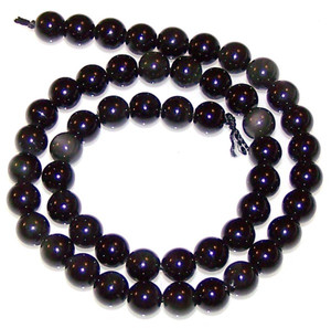6mm Round Semiprecious Gemstone Beads - Obsidian 6mm Round Semiprecious Gemstone Beads - Obsidian