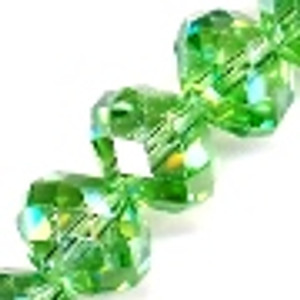 Peridot AB 12x9mm Glass Crystal Rondelles Peridot AB 12x9mm Glass Crystal Rondelles