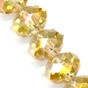Lt Champagne AB 12x9mm Glass Crystal Rondelles Lt Champagne AB 12x9mm Glass Crystal Rondelles