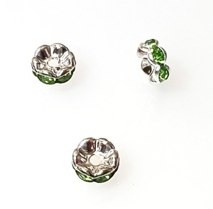 Emerald 8mm SP Rhinestone Rondelle Beads Emerald 8mm SP Rhinestone Rondelle Beads