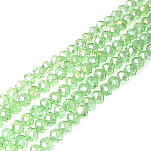 Peridot AB 8x5mm Crystal Rondelles Peridot AB 8x5mm Crystal Rondelles