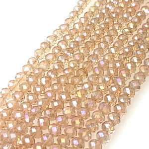 Lt Smk Quartz AB 8x5mm Crystal Rondelle Beads Lt Smk Quartz AB 8x5mm Crystal Rondelle Beads
