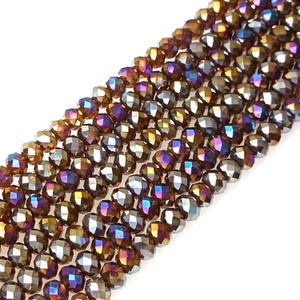 Dark Gold AB 8x5mm Crystal Rondelles Dark Gold AB 8x5mm Crystal Rondelles