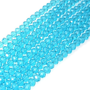 Aqua 8x5mm Crystal Rondelles Aqua 8x5mm Crystal Rondelles
