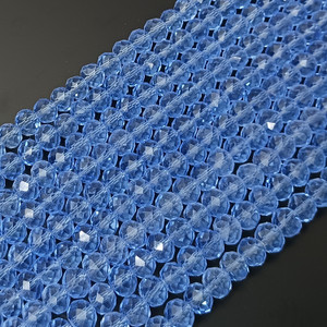 Lt Sapphire 8x5mm Crystal Rondelles Lt Sapphire 8x5mm Crystal Rondelles