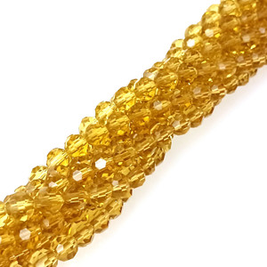 6mm Glass Crystal Rounds - Champagne