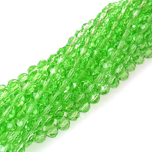 6mm Glass Crystal Rounds - Peridot 6mm Glass Crystal Rounds - Peridot