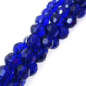 Cobalt Fire-Polished 12mm Glass Crystal Rounds Cobalt Fire-Polished 12mm Glass Crystal Rounds