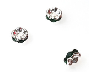 Caribbean Green 8mm SP Rhinestone Rondelle Beads Caribbean Green 8mm SP Rhinestone Rondelle Beads