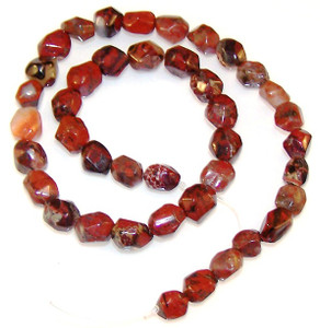 Brecciated Jasper 7x10mm Irregular Nugget Semiprecious Gemstone Beads
