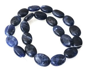 6 - 13x18mm Puff Oval Semiprecious Gemstone Beads - Sodalite 6 - 13x18mm Puff Oval Semiprecious Gemstone Beads - Sodalite