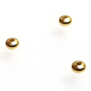Gold-Plated 3x2mm Rondelle Metal Beads Gold-Plated 3x2mm Rondelle Metal Beads