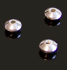 Silver-Plated 3x6mm Metal Disc Beads Silver-Plated 3x6mm Metal Disc Beads