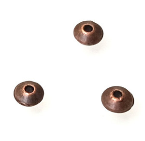 Antique Copper 3x6mm Metal Disc Beads Antique Copper 3x6mm Metal Disc Beads
