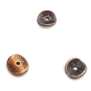 Antique Copper 9mm Curved Discs Antique Copper 9mm Curved Discs