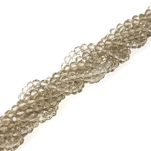 4mm Glass Crystal Rounds - Smokey Quartz 4mm Glass Crystal Rounds - Smokey Quartz