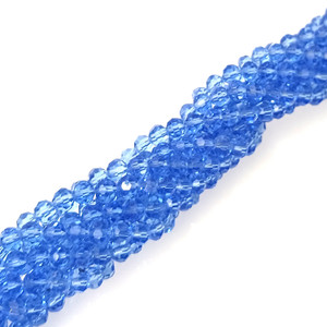 4mm Glass Crystal Rounds - Light Sapphire 4mm Glass Crystal Rounds - Light Sapphire