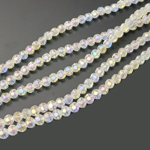 4mm Glass Crystal Rounds - Yellow Sparkle AB 4mm Glass Crystal Rounds - Yellow Sparkle AB