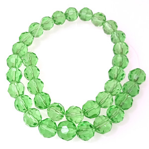 10mm Glass Crystal Rounds - Peridot