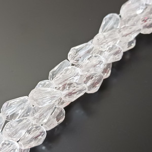 11x7mm Glass Crystal Teardrops - Crystal 11x7mm Glass Crystal Teardrops - Crystal