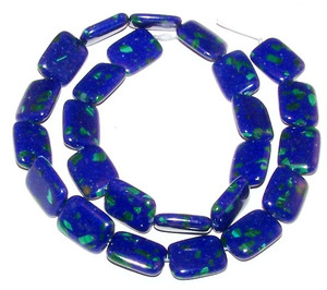 12x16mm Puff Rectangle Semiprecious Gemstone Beads - Azurite 12x16mm Puff Rectangle Semiprecious Gemstone Beads - Azurite