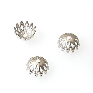 50 4x8mm Antique SP Filigree Bead Caps 50 4x8mm Antique SP Filigree Bead Caps
