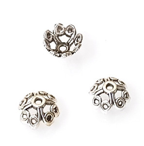 50 - 5x11mm Antique SP Scroll-Work Bead Caps 50 - 5x11mm Antique SP Scroll-Work Bead Caps