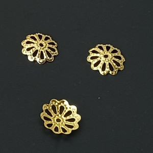 50 - 2x8mm GP Thin Filigree Bead Caps 50 - 2x8mm GP Thin Filigree Bead Caps