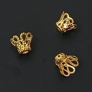 50 - 7x10mm GP Fluted Bead Caps 50 - 7x10mm GP Fluted Bead Caps