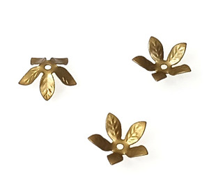 50 Antique Bronze 4x14mm 5-Leaf Bead Caps 50 Antique Bronze 4x14mm 5-Leaf Bead Caps