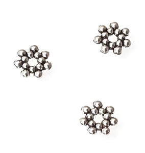 Antique SP 1.5x6mm Snowflake Rondelles Antique SP 1.5x6mm Snowflake Rondelles