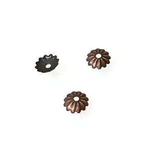 Antique Copper 1x6mm Scallop Bead Caps Antique Copper 1x6mm Scallop Bead Caps